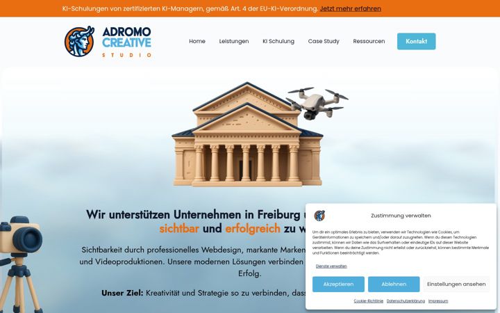 Screenshot von adromo.de