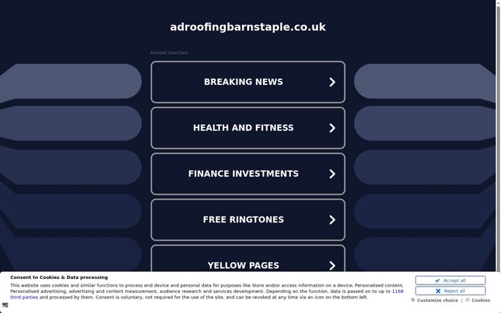 Screenshot of adroofingbarnstaple.co.uk