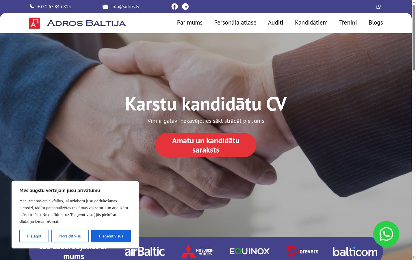 Snímka obrazovky banera súhlasu zobrazeného pred akoukoľvek interakciou