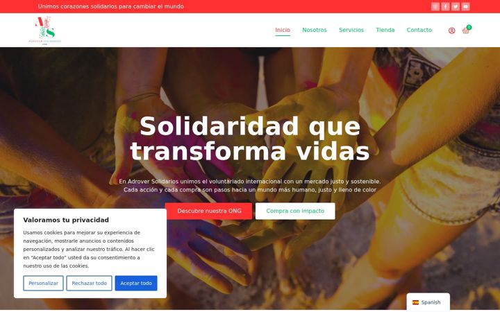 Screenshot of adroversolidarios.com