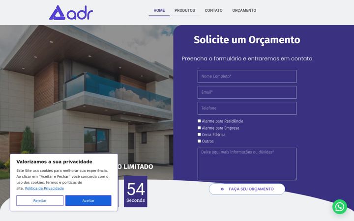 Екранна снимка на adrseguranca.com