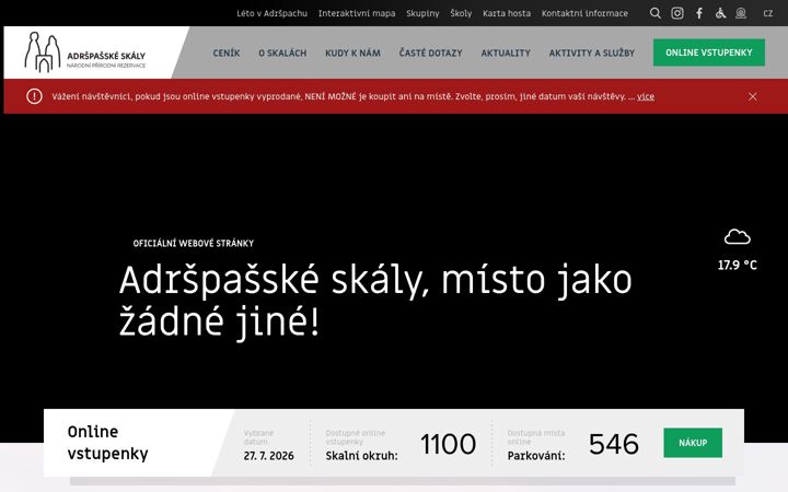 Képernyőkép: adrspasskeskaly.cz