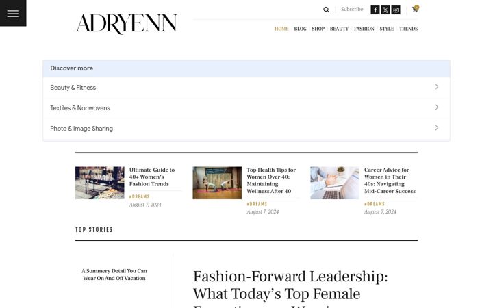 Screenshot of adryenn.com