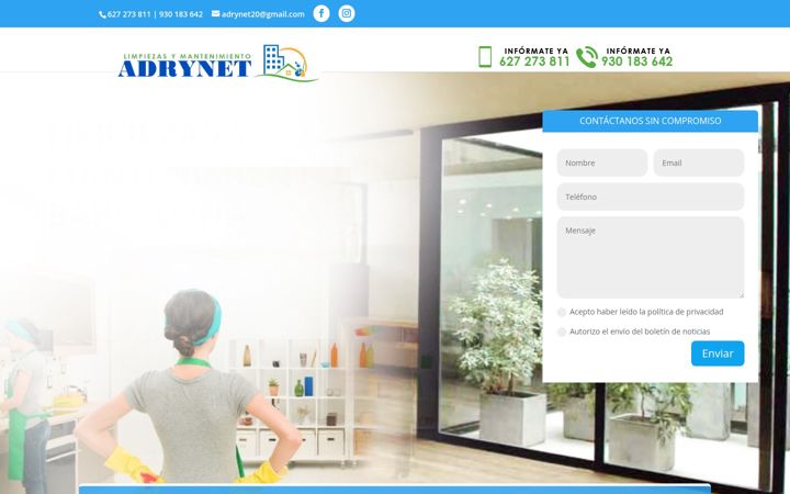 Screenshot of adrynet.com
