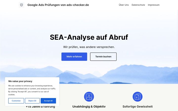 Ekrānuzņēmums no ads-checker.de