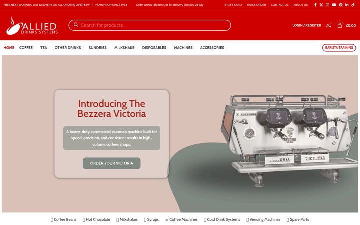 Screenshot of ads-coffee-supplies.co.uk