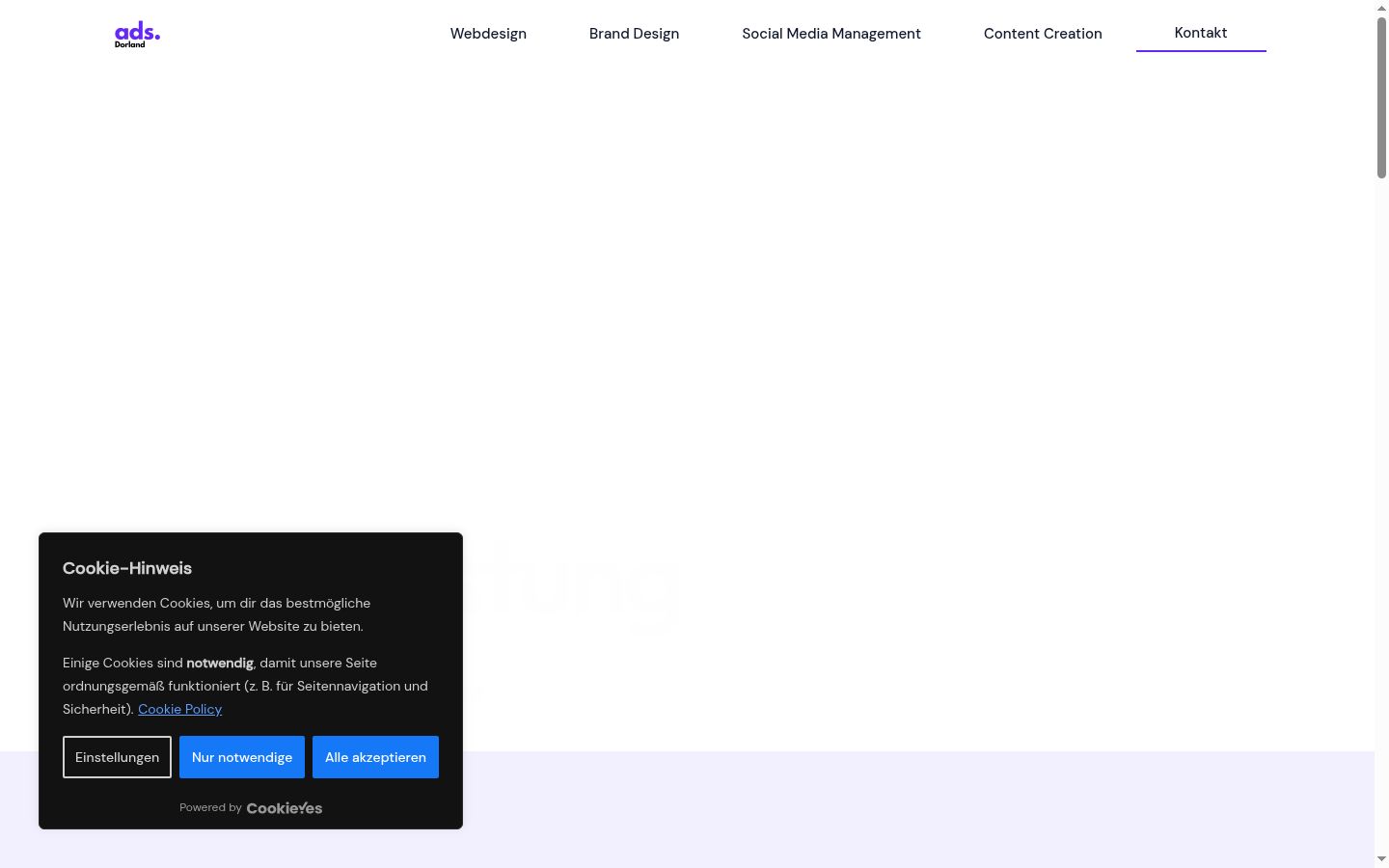 Screenshot tal-banner tal-kunsens muri qabel kwalunkwe interazzjoni