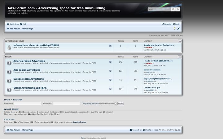 Screenshot of ads-forum.com