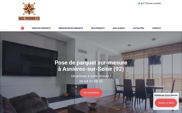 Screenshot του ads-parquets.fr