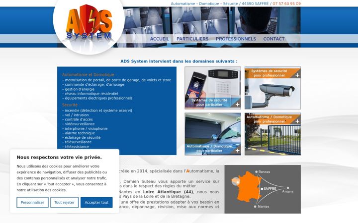 Screenshot of ads-system.fr