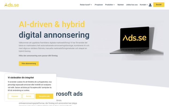 Captura de pantalla de ads.se