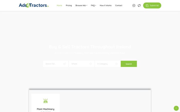 Екранна снимка на ads4tractors.ie