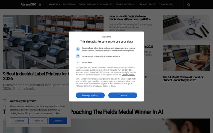Screenshot of adsandseo.com