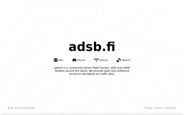 Screenshot of adsb.fi