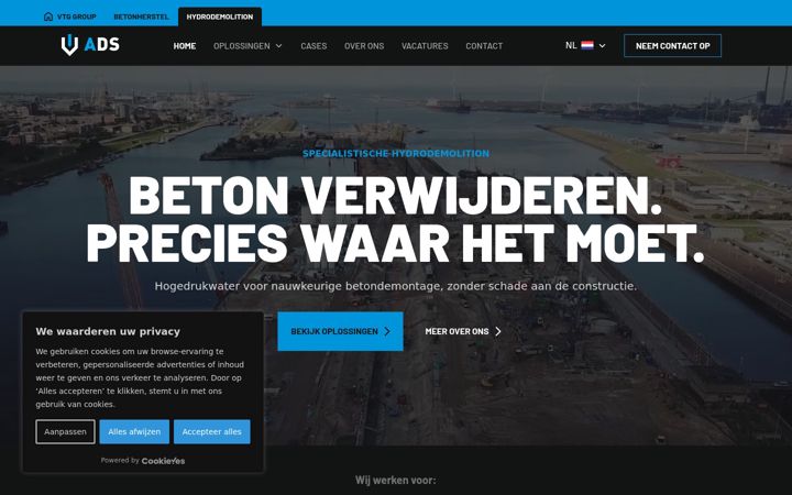 Screenshot of adsbeton.nl