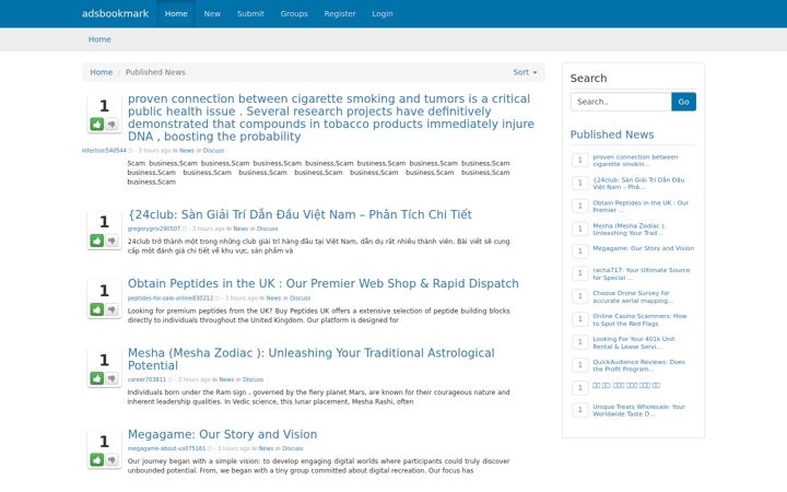 Screenshot of adsbookmark.com
