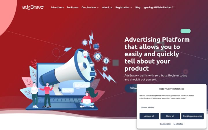 Screenshot di adsbravo.com