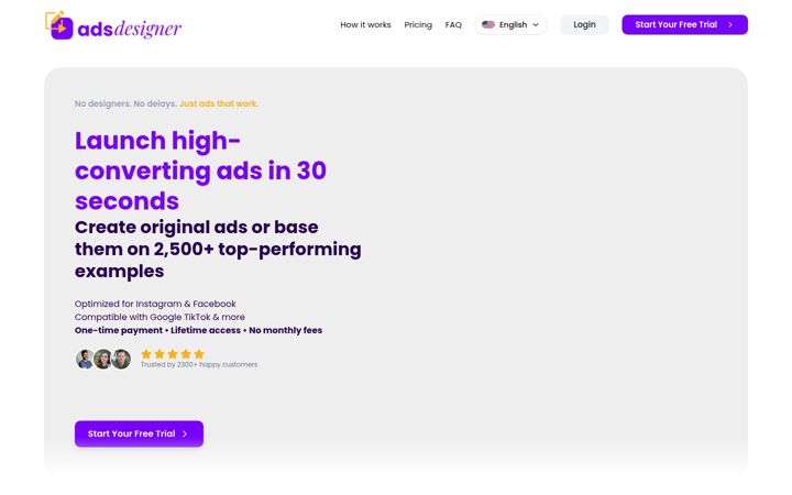 Screenshot of adsdesigner.ai