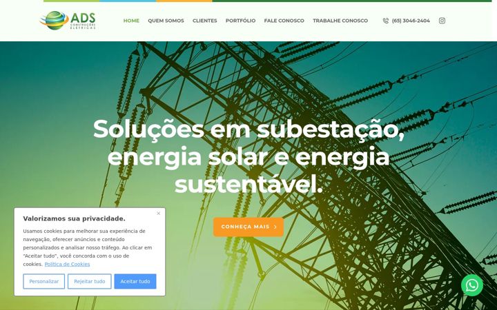Екранна снимка на adseletrica.com.br