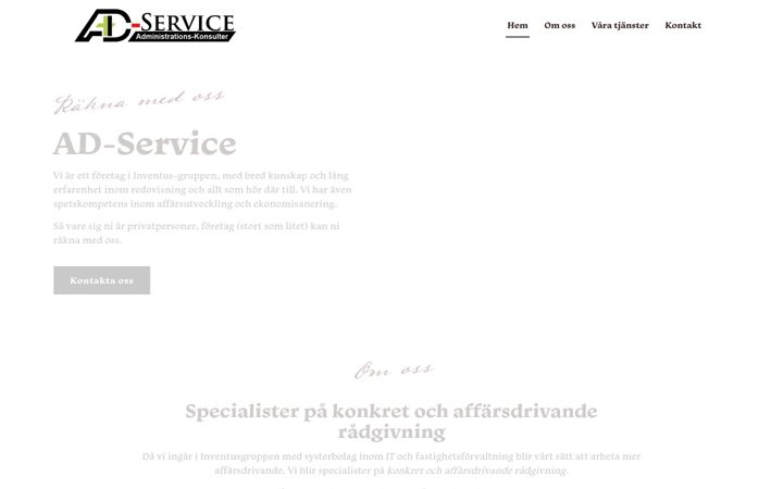 Screenshot of adservice.nu