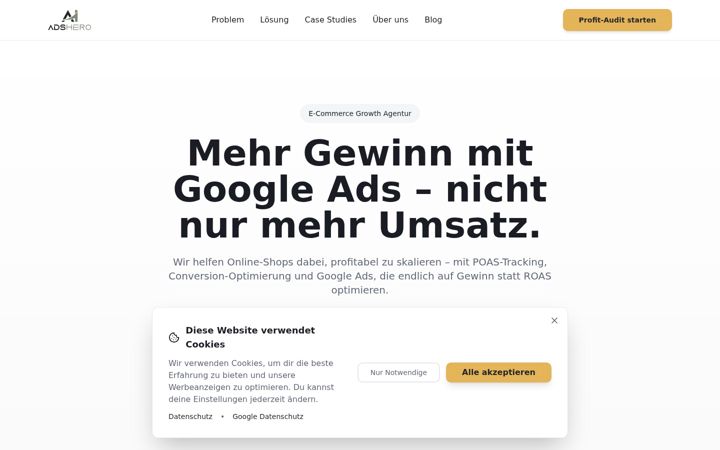 Screenshot of adshero.de