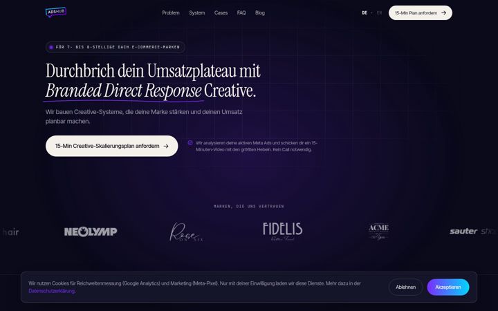 Screenshot of adshub.de