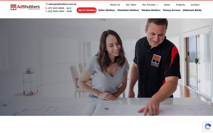 Ekraanipilt saidist adshutters.com.au