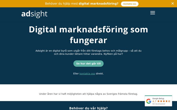 Screenshot of adsight.se