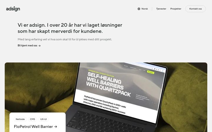 Screenshot of adsign.no