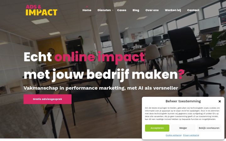 Screenshot of adsimpact.nl