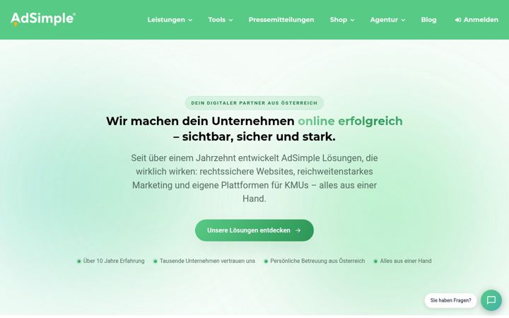 Screenshot of adsimple.at