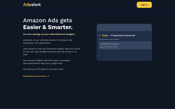 Screenshot of adsistent.com