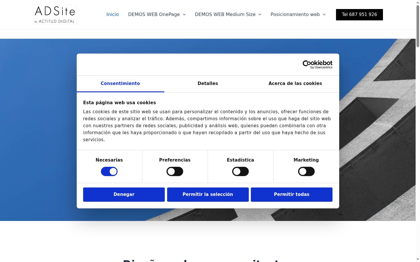 Screenshot tal-banner tal-kunsens muri qabel kwalunkwe interazzjoni