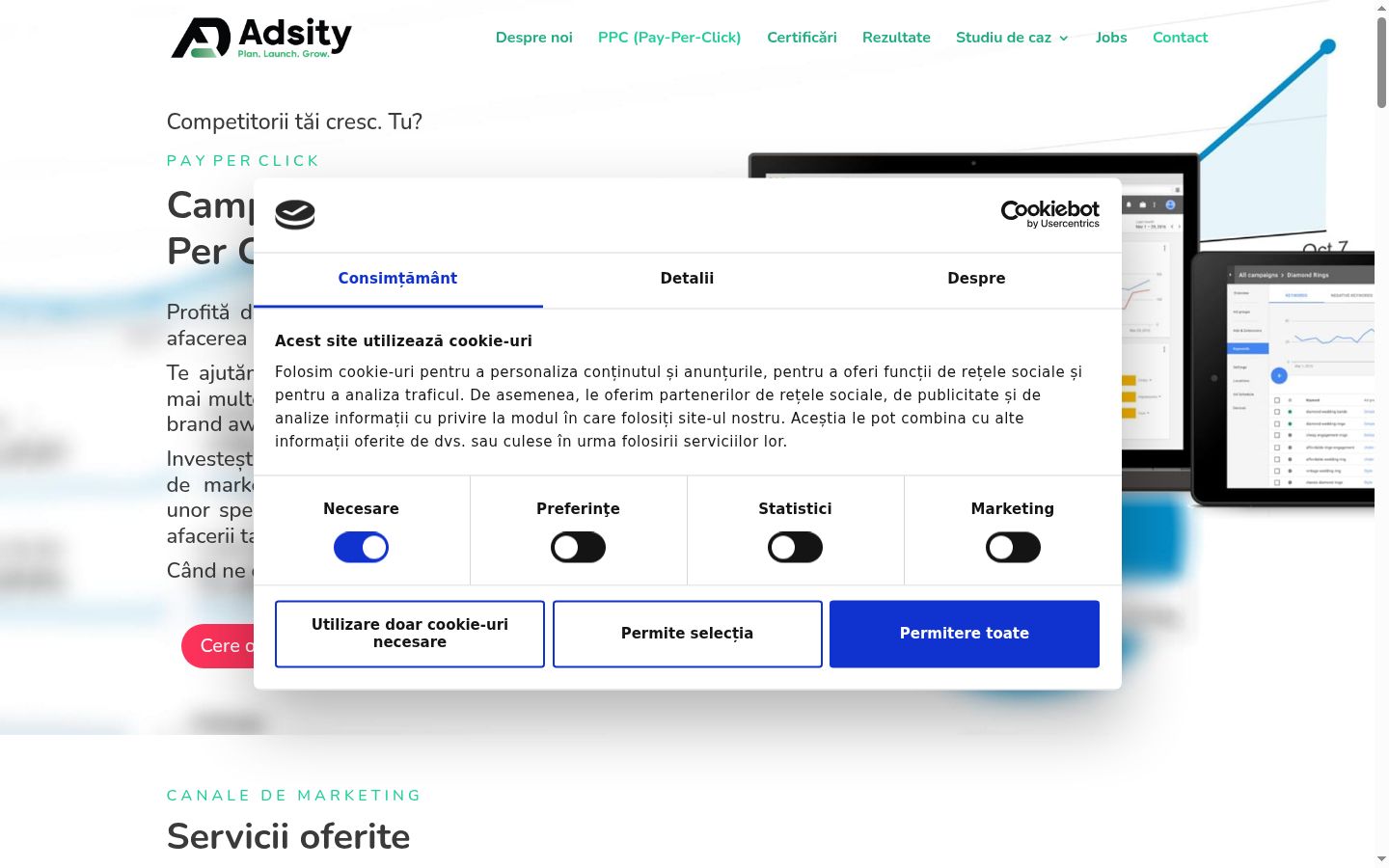 Zrzut ekranu banera zgody wyświetlanego przed jakąkolwiek interakcją