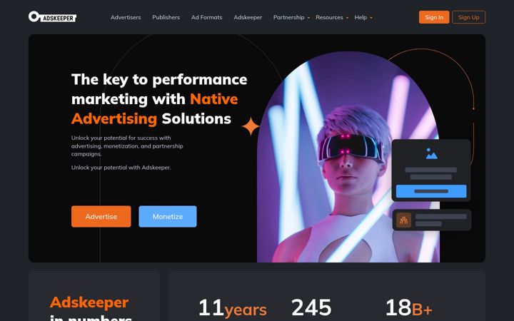Captura de pantalla de adskeeper.com