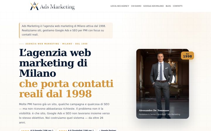 Ekraanipilt saidist adsmarketing.it