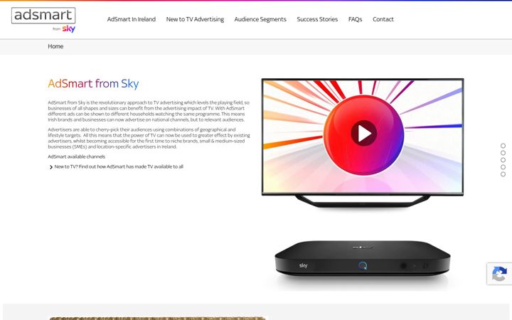 Ekraanipilt saidist adsmartfromsky.ie