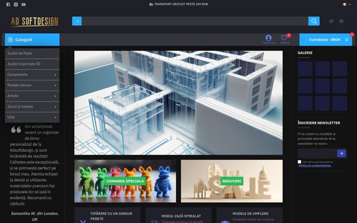 Skærmbillede af adsoftdesign.ro