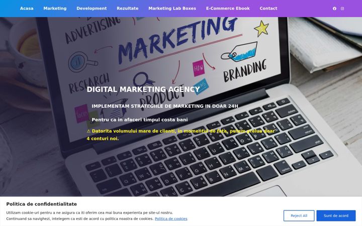 Screenshot of adsonagency.ro