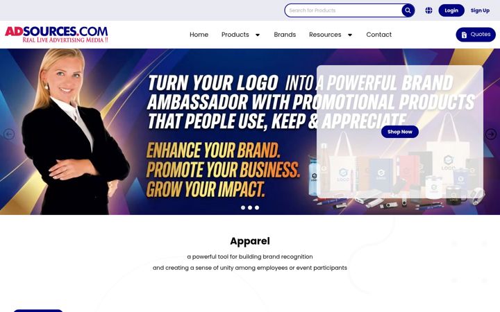 Screenshot of adsourcesusa.com