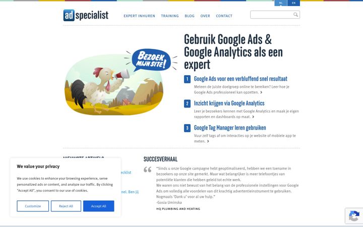 Screenshot of adspecialist.be