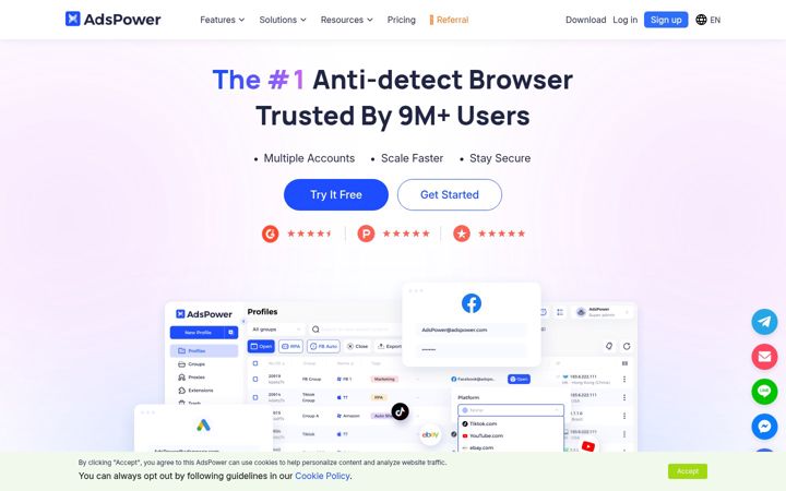 Екранна снимка на adspower.com