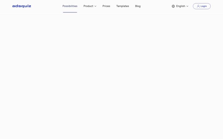 Screenshot of adsquiz.io