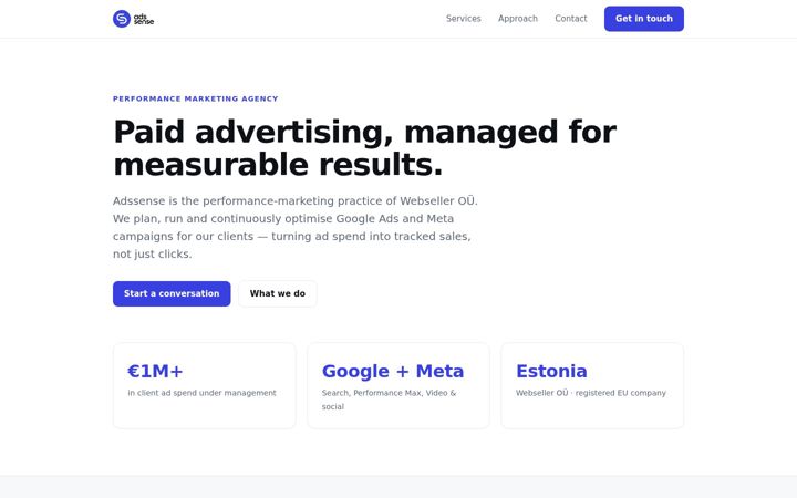 Screenshot of adssense.co