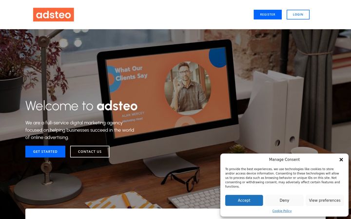 Screenshot of adsteo.com