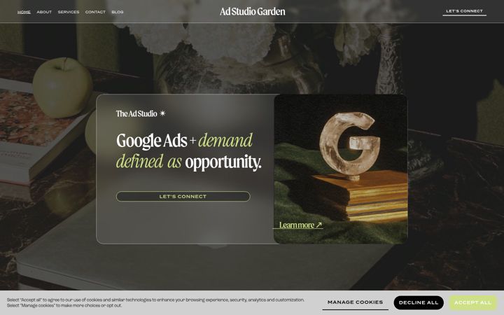 Screenshot of adstudiogarden.com