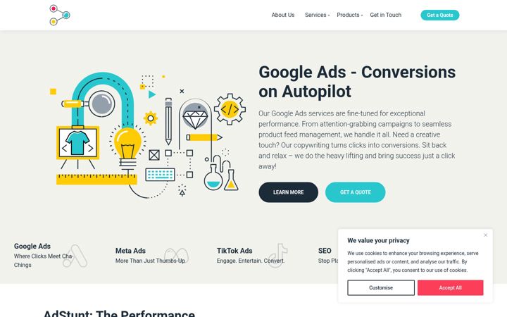 Screenshot of adstunt.com
