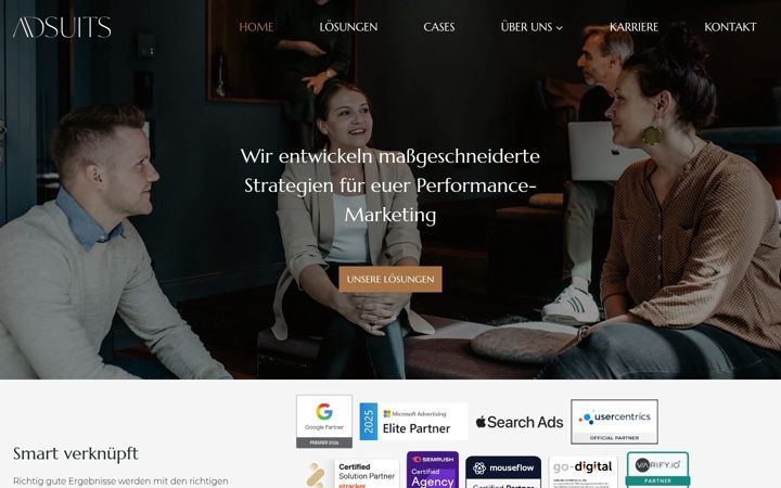 Screenshot ta' adsuits.de