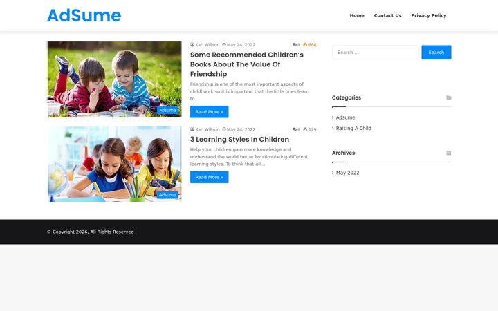 Screenshot of adsume.com