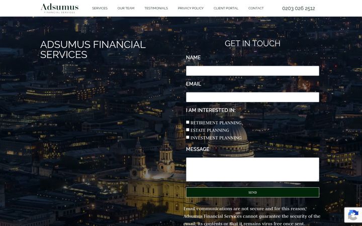 Screenshot ta' adsumusfs.co.uk